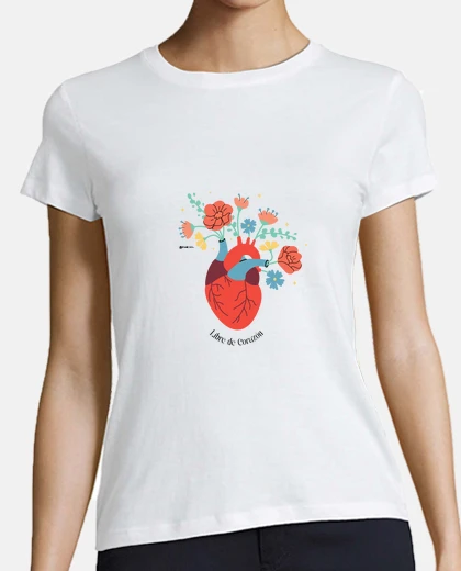 Playera Libre de Corazón - Mujer Blanco