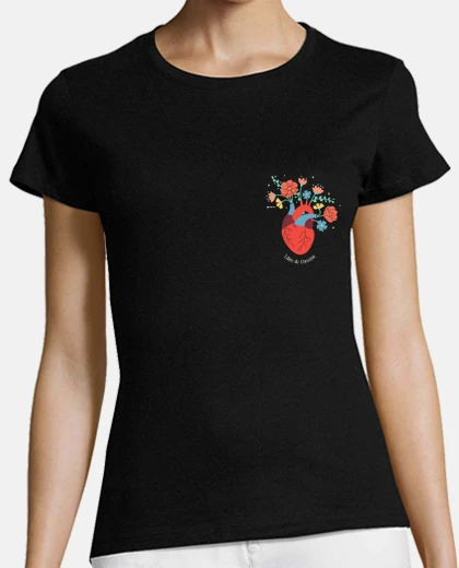 Playera Libre de Corazón S - Mujer Negro