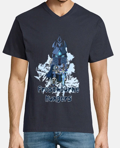 T-shirt lich king - v collo