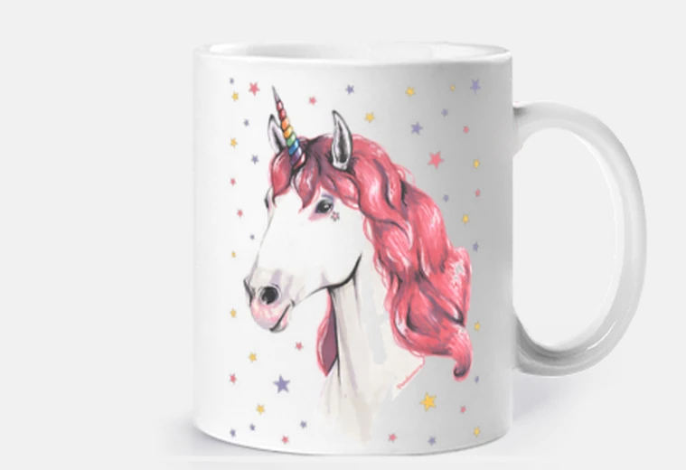 Mug licorne rose