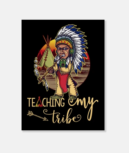 Lienzo Lienzo Humor Idea Regalo Profesor Profesora Maestros Colegio Teacher Educación Teaching My Tribe