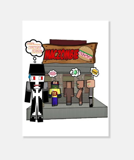 Lienzo LIENZO MINECRAFT MACZOMBIE