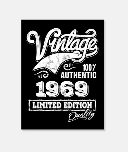 Lienzo Lienzo Vintage 1969 Idea Regalo Cumpleaños Limited Edition