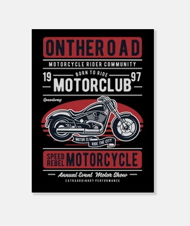 Lienzo Bikers 1997 Motorcycle Motor Club Custom Retro 90s Biker Motorcycle On The Roads