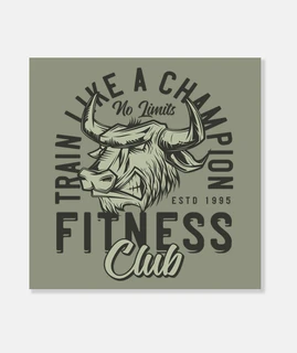 Lienzo Deporte 1995 Bull Fitness Retro Gym Gimnasia Entrenamiento 