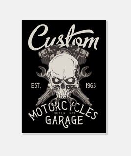 Lienzo Retro Custom Garage Bikers 1963 Vintage Motorcycles