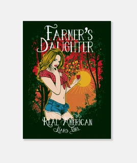Lienzo Retro Farmer Granja Sexy Pin up Vintage American Hard Girl Farm
