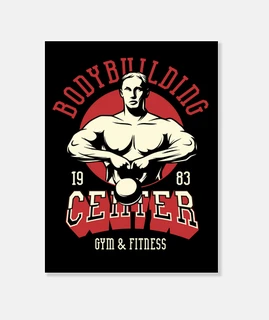 Lienzo Retro Gym Fitness Vintage 1983 Deporte Entrenamiento