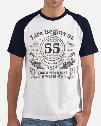 Life begins at 55 vintage 55 years t shirt tostadora