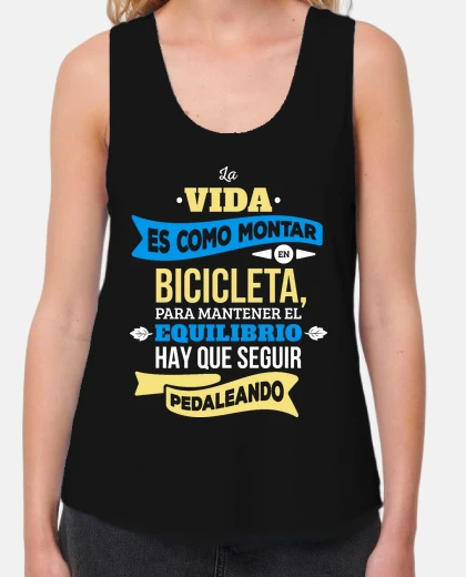 T-shirt life is like riding a bicycle