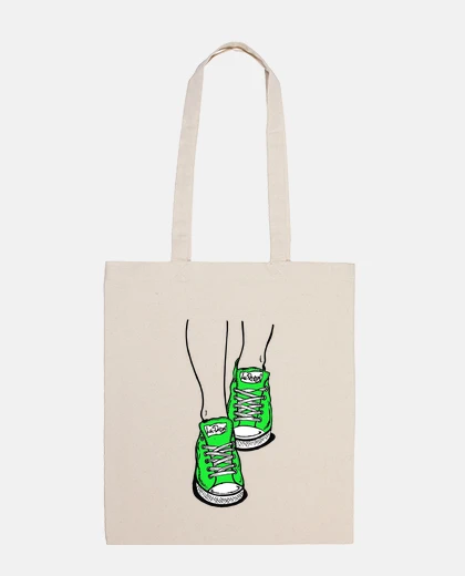 Bag lime green sneakers