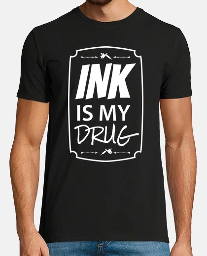 T-shirt l'inchiostro è la mia droga bianca