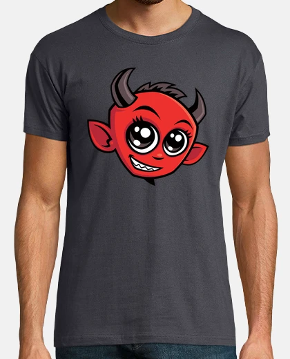 Camiseta Lindo diablo de dibujos animados sonrie