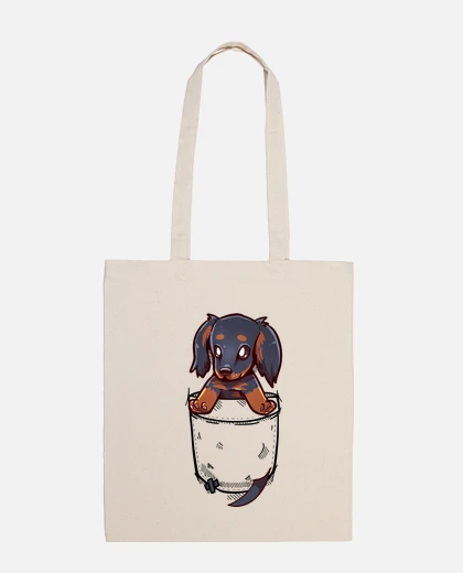 Bolsa lindo perro salchicha de bolsillo bolso de mano laTostadora