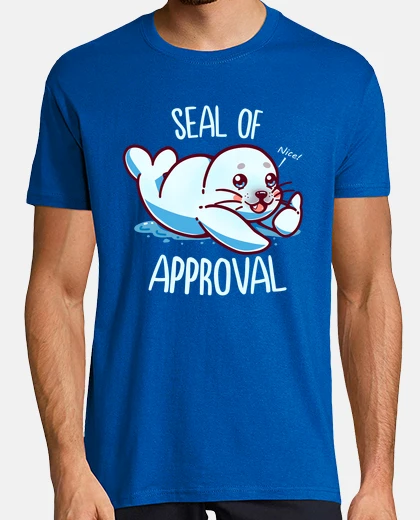 Camiseta lindo sello de aprobación - camisa para hombre