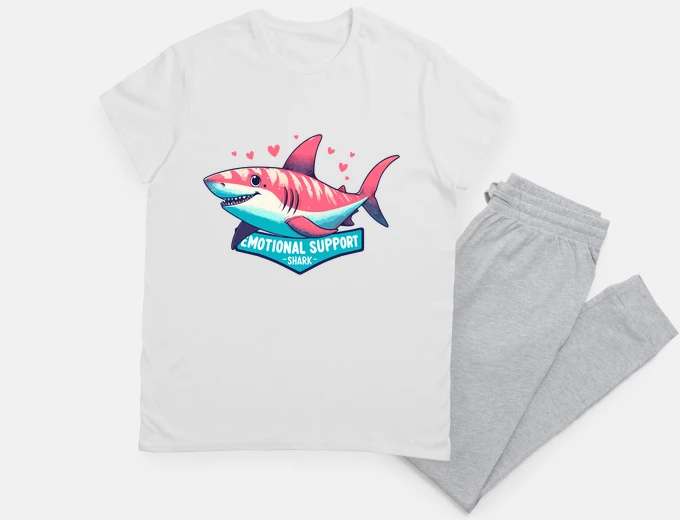Pijama lindo tiburón de apoyo emocional