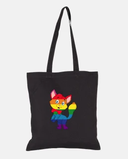 lindo anime gato bandera lgbt para el o