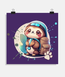lindo kawaii chibi bebé perezoso