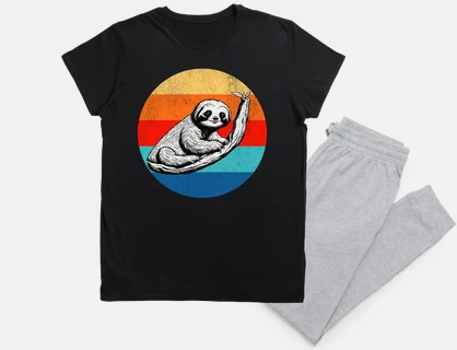 lindo perezoso de estilo retro