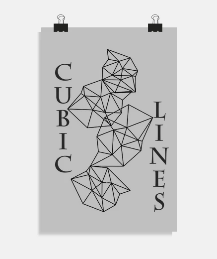 Poster line cubica