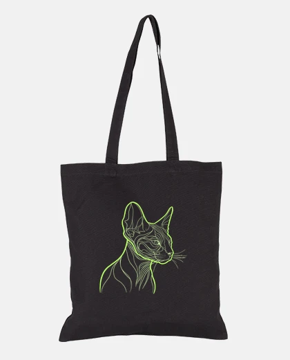 Borsa linea arte sfinge gatto