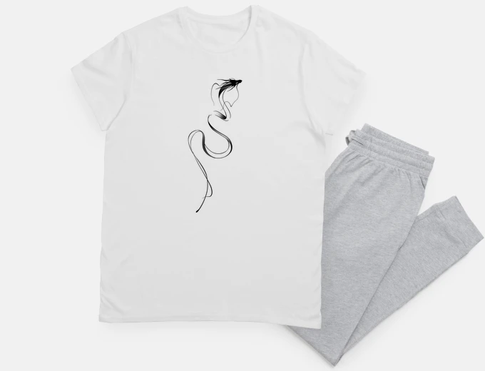 Pyjama lineart sea serpent