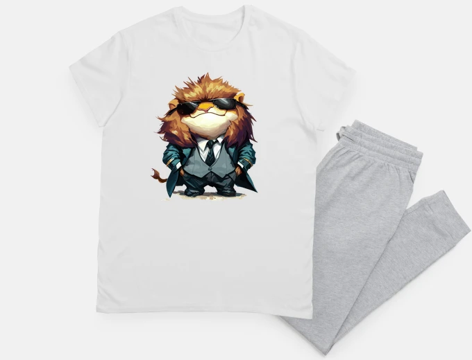 Pyjama lion de gangster kawaii