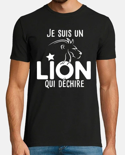Tee-shirt Lion papa papy leader champion homme