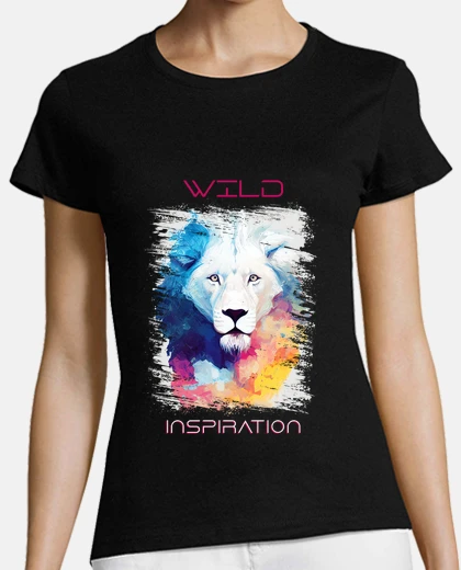 Tee-shirt Lion Peinture Couleurs Animale Nature