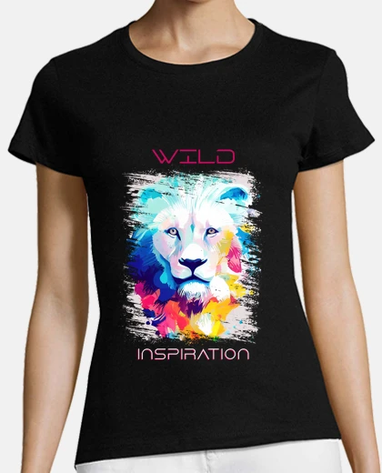 Tee-shirt Lion Peinture Couleurs Animale Nature