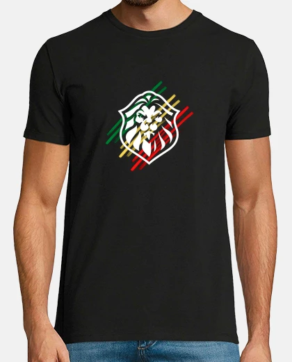 Tee-shirt lion rasta vert, jaune rouge