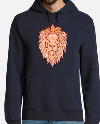 Hoodie with lion online head