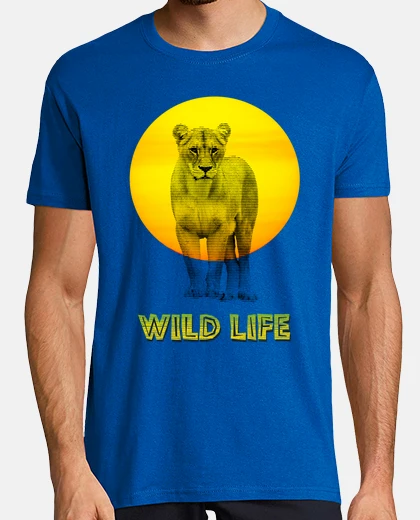 Tee-shirt lionne vie sauvage - vie sauvage homme
