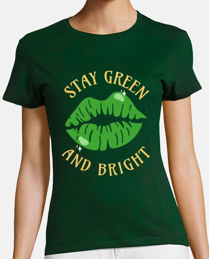 T-shirt lips di Vi bran t rimangono verdi e lum