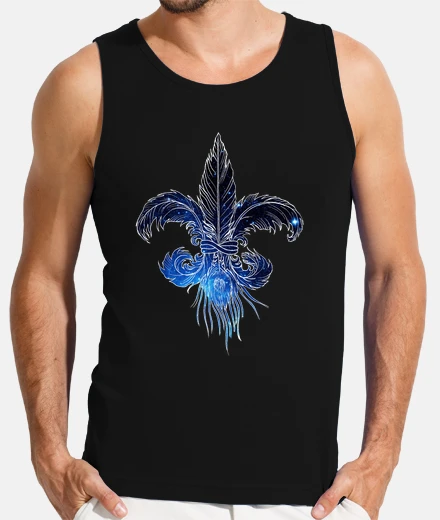 T-shirt lis fiore piuma galassia