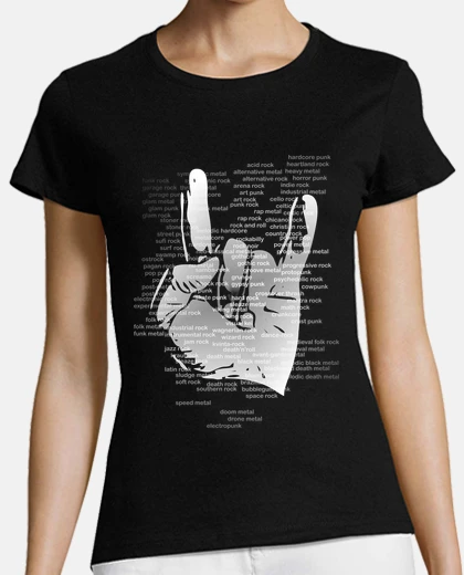Playera lista de estilos de rock diseño no 1655