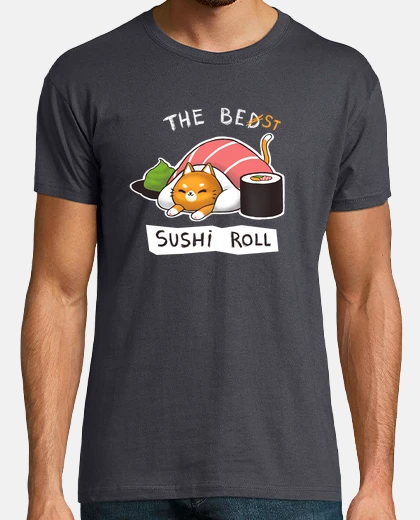 Tee-shirt lit de sushi - chat paresseux - dormir all day