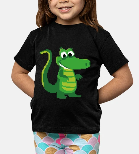 Kids Little Crocodile Pixel Art Kids