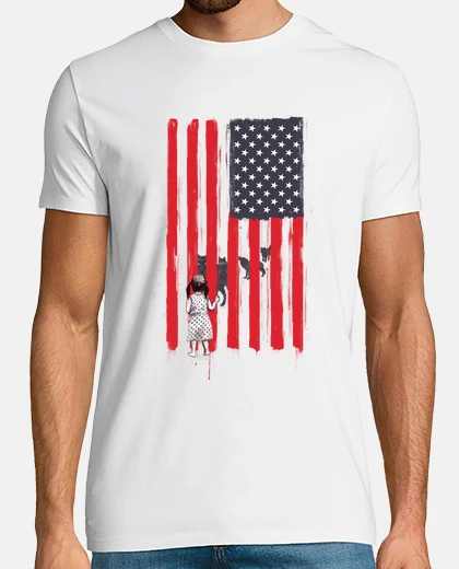T-shirt little ragazza e lupi