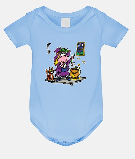 Kids little witch doing a spell