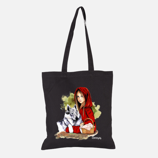 little red riding hood 13muses totebag, disney watercolor 