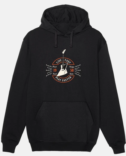 Sudadera live fast play faster - explorer guitar