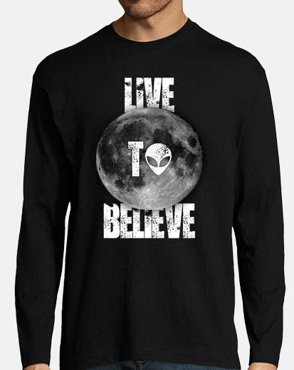 Camiseta "Live to believe" [Manga larga - negro]