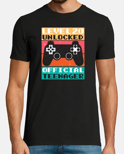 T-shirt livello 20 sbloccato adolescente ufficiale