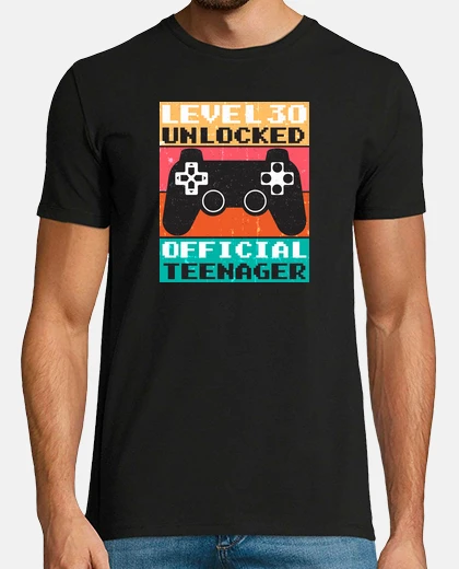 T-shirt livello 30 sbloccato adolescente ufficiale