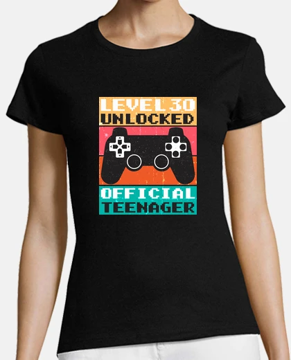 T-shirt livello 30 sbloccato adolescente ufficiale