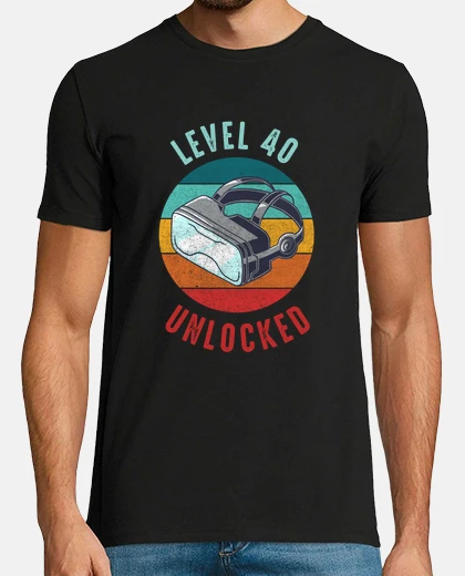 T-shirt livello 40 sbloccato la realtà virtuale