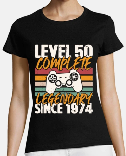 T-shirt livello 50 anni 1974 compleanno del gio