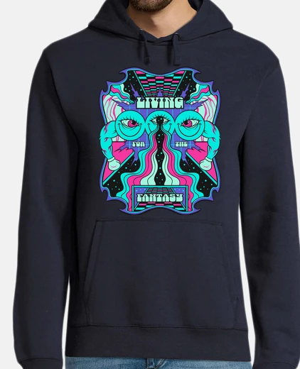 Sudadera living for the fantasy science fi
