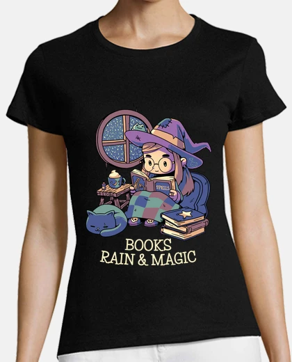 Tee-shirt livres de magie sur la pluie et l39auto